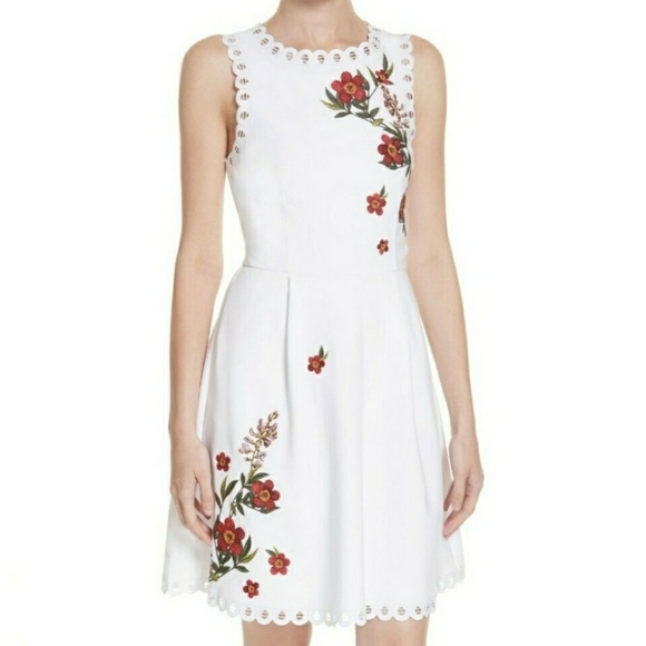 ted baker white floral dress